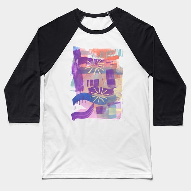 Stary Abstract Baseball T-Shirt by Colzo Art